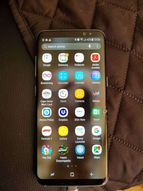 Samsung S8 damaged screen